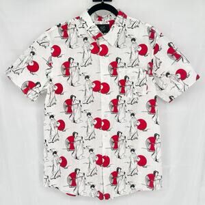 Neon Riot NWOT Men’s Japanese Geisha Collared Button-up Shirt Size M